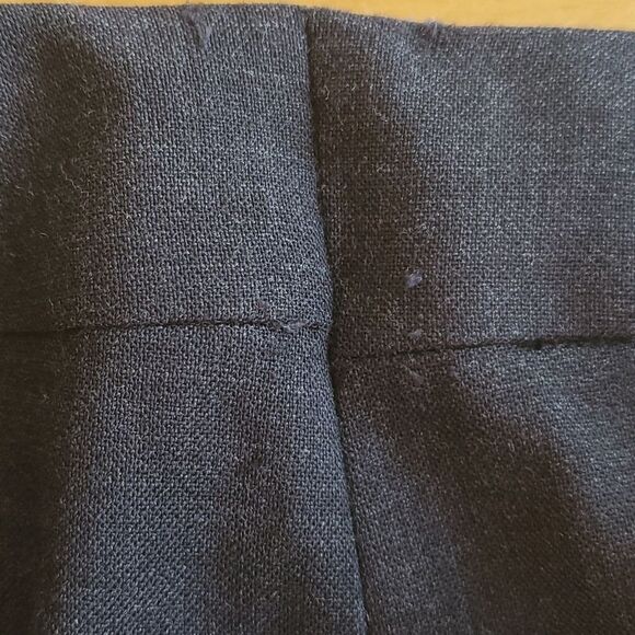 MAX MARA GRAY WOOL PANTS ALTERED SMALL CAREER STRAIGHT LEG - Picture 8 of 10